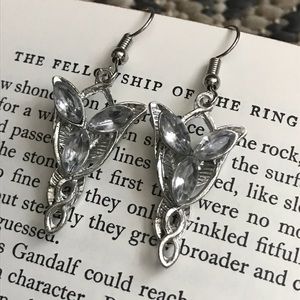 🆕 LOTR Arwen Evenstar Silver Pendant Earrings